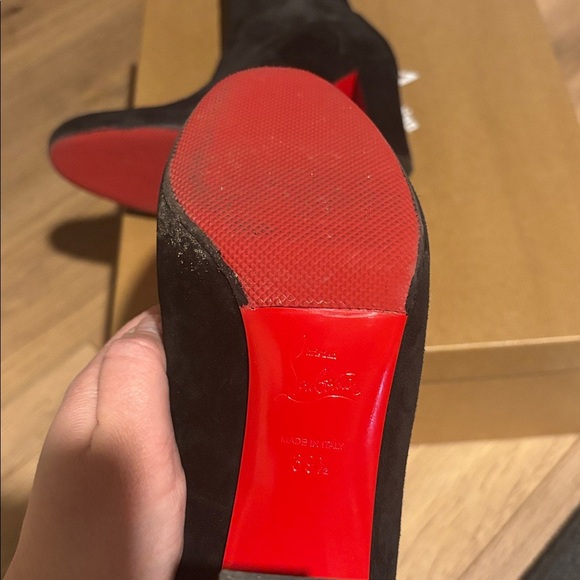 Christian Louboutin Gena 85 black suede stretch boot - Picture 10 of 16